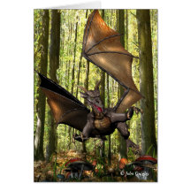 Dragón de vuelo tarjeton