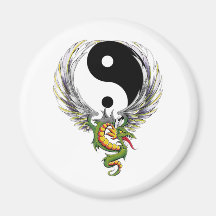 Dragón de Yin Yang Imanes