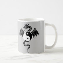 Dragón de Ying-Yang Tazas