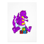 Dragón del bebé con los bloques invitación