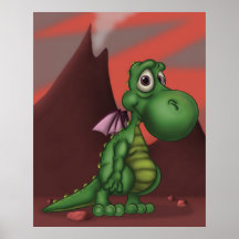 Dragón del bebé poster