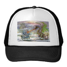 Dragón del caballero n gorros  