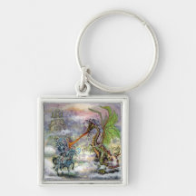 Dragón del caballero n llaveros personalizados