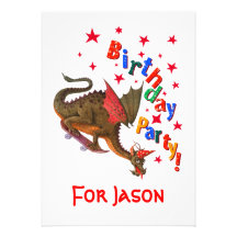 Dragón del cumpleaños anuncios personalizados