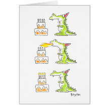 DRAGÓN del CUMPLEAÑOS por Boynton Tarjetón