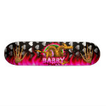 Dragón del fuego con su nombre en llamas patines 