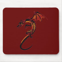 Dragón del fuego tapete de ratón