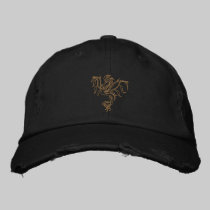 Dragón del guerrero gorras bordados
