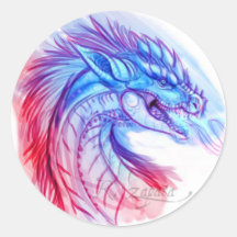 Dragón del hielo de la aurora pegatinas  