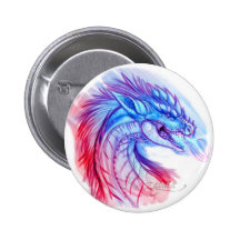 Dragón del hielo de la aurora pin