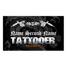 Dragón del japonés de Tattooer Plantilla De Tarjeta Personal
