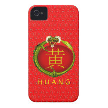 Dragón del monograma de Huang iPhone 4 Case-Mate Protectores