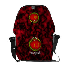 Dragón del monograma de Yamaguchi Bolsa De Mensajería