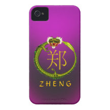 Dragón del monograma de Zheng iPhone 4 Case-Mate Cárcasa
