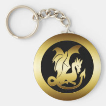 DRAGÓN DEL ORO LLAVERO PERSONALIZADO