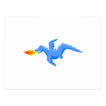 Dragón del respiradero del fuego del vuelo postales