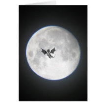 Dragón en el claro de luna tarjetas