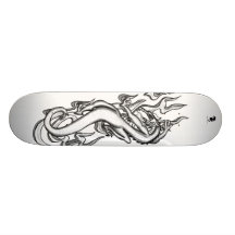 Dragón en la llama tribal por RyuNeko-Artz.com Patín Personalizado