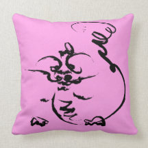 Dragón en rosa almohadas
