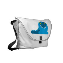 Dragón enojado azul bolsas messenger
