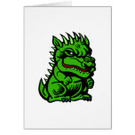Dragón enojado del duende tarjeta