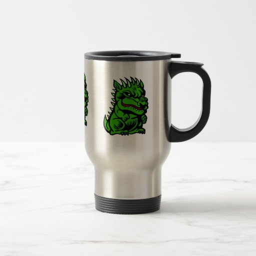 Dragón enojado del duende taza de café