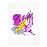 Dragón enojado del fuego invitación
