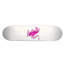 Dragón enojado magenta tabla de skate