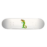 Dragón enojado verde asiático patinetas personalizadas