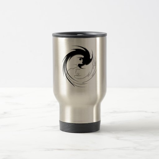 Dragón espiral Yin-Yang Tazas