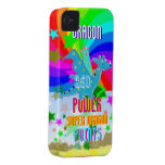 Dragón estupendo del poder azul del dragón 250 pun iPhone 4 Case-Mate cárcasas
