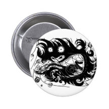 Dragón feliz (silueta) pins