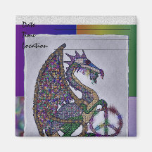 Dragón Jeweled de la paz Imán De Frigorifico