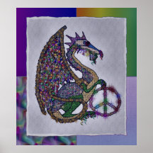 Dragón Jeweled de la paz Impresiones