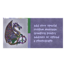 Dragón Jeweled de la paz Tarjeta Fotografica Personalizada