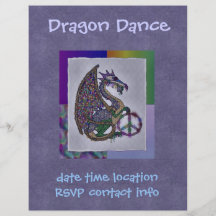 Dragón Jeweled de la paz Tarjeton