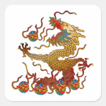 Dragón juguetón etiquetas  