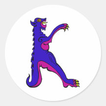 Dragón K Etiqueta Redonda