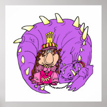 Dragón lindo de la princesa y del mascota impresiones