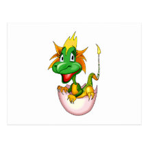 Dragón lindo del bebé de la fantasía tarjeta postal
