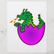 Dragón lindo del bebé en huevo tarjetas informativas