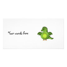 Dragón lindo del bebé tarjeta fotográfica