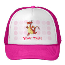 Dragón lindo del dibujo animado gorro