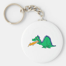 Dragón lindo enojado llaveros personalizados