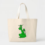 Dragón lindo verde bolsas de mano