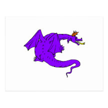 Dragón malo de la púrpura postal