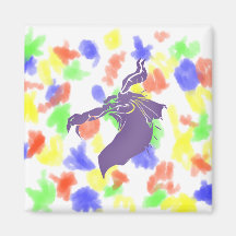Dragón malo .png purpúreo claro imán de frigorifico