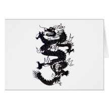 Dragón negro tarjeton