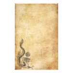 Dragón oriental entintado papelería personalizada