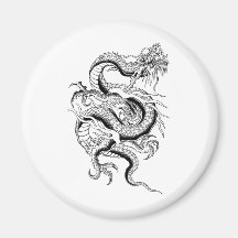Dragón oriental imán